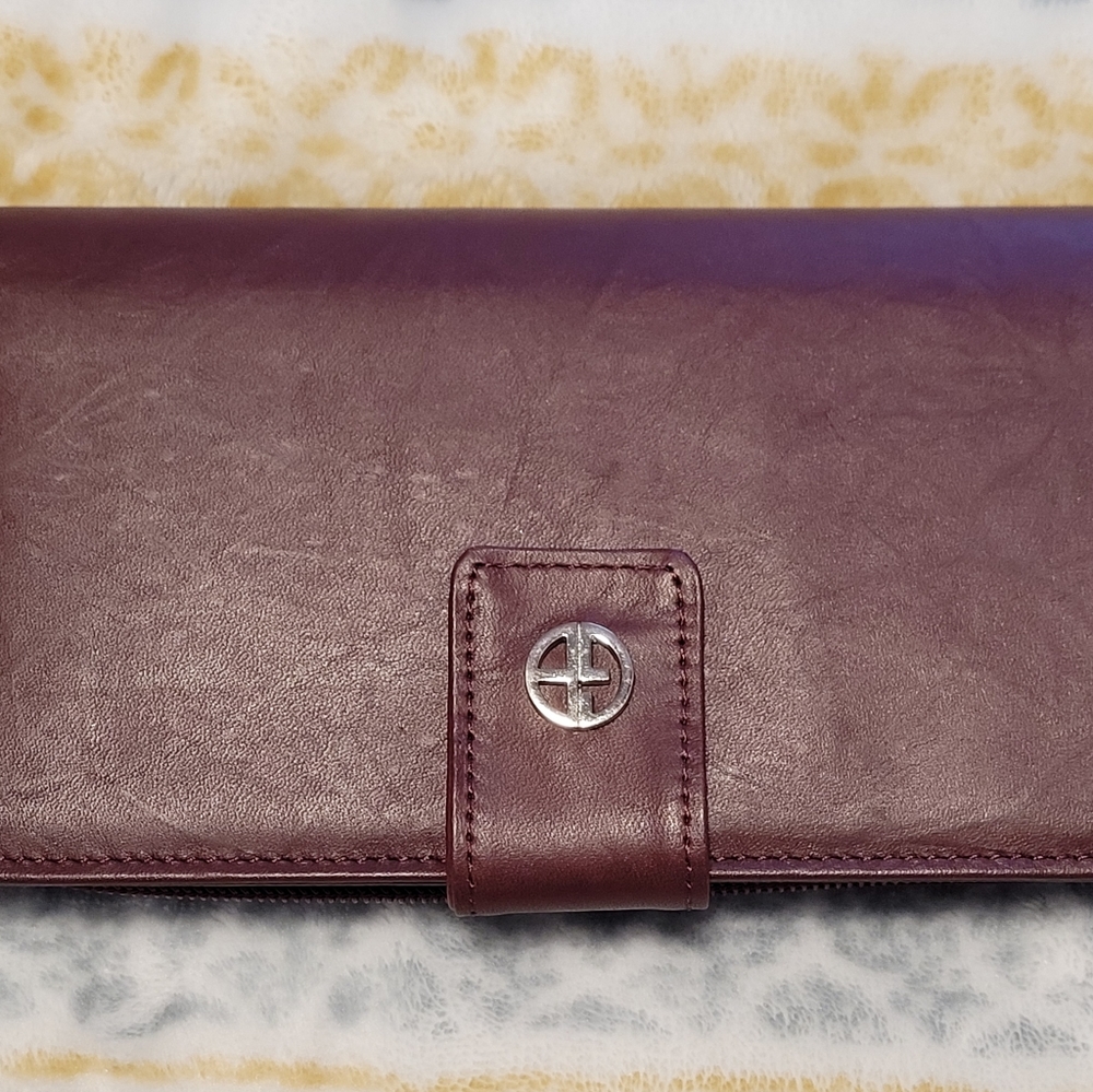 Giani Bernini Leather Wallet in Burgundy
